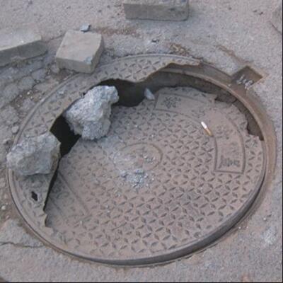 iron manhole cover