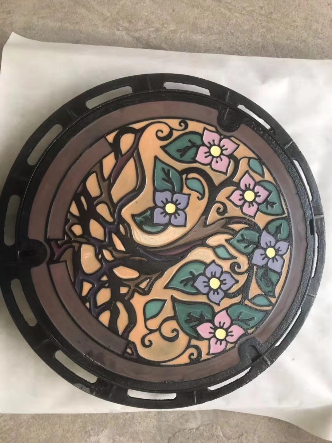 artistic manhole cover