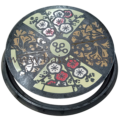 Artistic SMC Manhole Cover Round 700mm 16KG With Good Qualit
