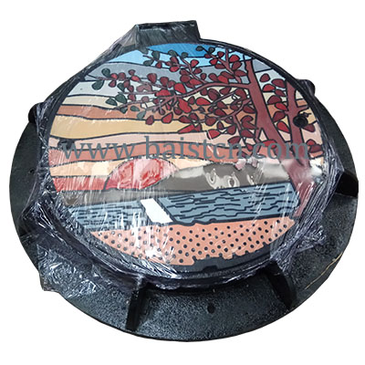 Ductile Iron Artistic Manhole Cover Round Type 700mm