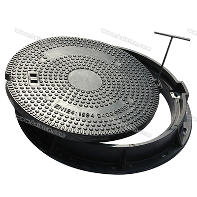 D650mm D400 Sewage Manhole Cover With T-Lock Design